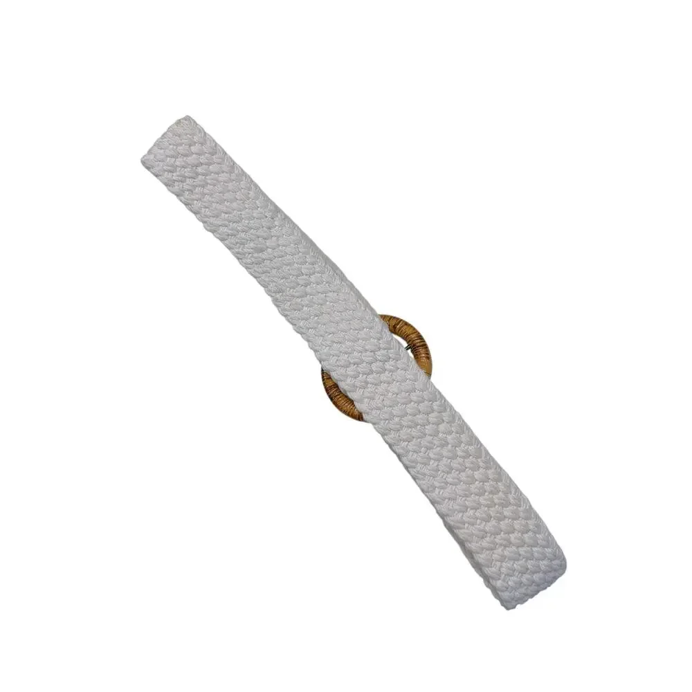 J. CREW Woven White Belt Women's M/L Hamptons Coastal Preppy Resort Minimalist